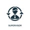 Supervisor icon. Simple element from company management collection. Creative Supervisor icon for web design, templates,