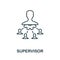 Supervisor line icon. Thin style element from business administration collection. Simple Supervisor icon for web design, apps and