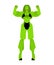 Superwoman Superhero Strong green woman. Bodybuilding Female. Beautiful sporty body Woman. Athletic Muscular Model. Fitness