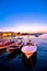 Supetar waterfront harbor evening view