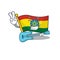 Supper cool flag ethiopia cartoon character performance with guitar