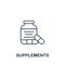 Supplements icon. Monochrome simple Detox Diet icon for templates, web design and infographics