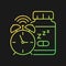 Supplements for insomnia gradient vector icon for dark theme