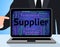 Supplier Word Indicates Suppliers Supplying And Merchants