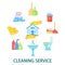 Supplies for cleaning premises