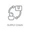 Supply chain linear icon. Modern outline Supply chain logo conce
