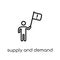 Supply and demand icon. Trendy modern flat linear vector Supply