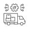 supply developing line icon vector illustration