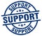 support blue round stamp