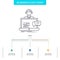 support, chat, customer, service, help Business Flow Chart Design with 3 Steps. Line Icon For Presentation Background Template