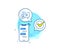 Support chat line icon. Comments sign. Speech bubble message. Vector
