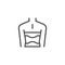 Support corset line outline icon
