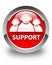 Support (customer care team icon) glossy red round button