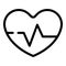 Support heart icon, outline style