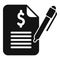 Support money paper icon simple vector. Grant pandemic