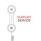 Support service. Image handset.