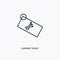 Support Ticket outline icon. Simple linear element illustration. Isolated line Support Ticket icon on white background. Thin