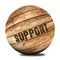 Support wooden ball