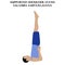 Supported shoulder stand yoga workout. Salamba Sarvangasana. Man doing yoga illustration