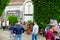 Supporters at gravestone in memory of Grande Torino football team on site of airplane crash tragedy Superga