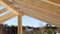 Supporting wooden construction for roof rafters, repeated beams