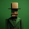 Suprematism Minimalism: The Leprechaun Humanoid Paper Puppet