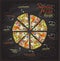 Supreme pizza recipe chalkboard poster design, vector illustration template