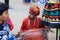 Surajkund, Faridabad, Haryana, India - February 14, 2020 - Indian Musician Child Dholak Player during the 34th Surajkund