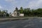 Surakarta, Indonesia - September 1, 2021: Statue of the first president of Indonesia, Ir. Sukarno who was sitting.