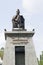 Surakarta, Indonesia - September 1, 2021: Statue of the first president of Indonesia, Ir. Sukarno who was sitting.