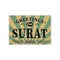 Surat India vintage card - poster illustration, India colors, grunge effects can be easily removed