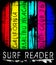 Surf California Typography, t-shirt graphics, poster, banner, fl