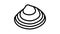 surf clam line icon animation