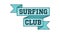 Surf club emblem icon animation