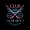 Surf club premium logo estd 1975, design element can be used for surfing club, shop, t shirt print, emblem, badge, label