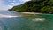 Surf coast on green bowl beach.