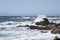 Surf Crashing along rocks along 17 mile drive California