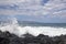 Surf Crashing on Rocks