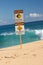 Surf and Currents Warning Sign