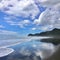 Surf reflections at Piha beach New Zealand