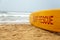 Surf rescue sign in Agonda, Goa, India