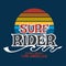 Surf rider California typography, t-shirt graphics, vector forma