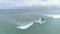 Surf school learning surfing slowmotion aerial 4k