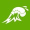 Surf wave icon green