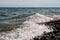 Surf wave on lake Baikal