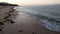 Surf waves on a sandy beach, El Sargento, BCS, Mexico