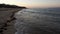 Surf waves on a sandy beach, El Sargento, BCS, Mexico