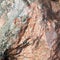 Surface of a boulder of Pegmatite, close-up shot