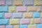 Surface and brick wall designs with beautiful vivid colors