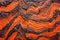 surface of fiery molten lava flowing